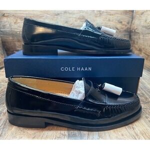 Cole Haan Men's Classic Pinch Tassel Black Leather Loafer Shoes NIB - Size 7 Med